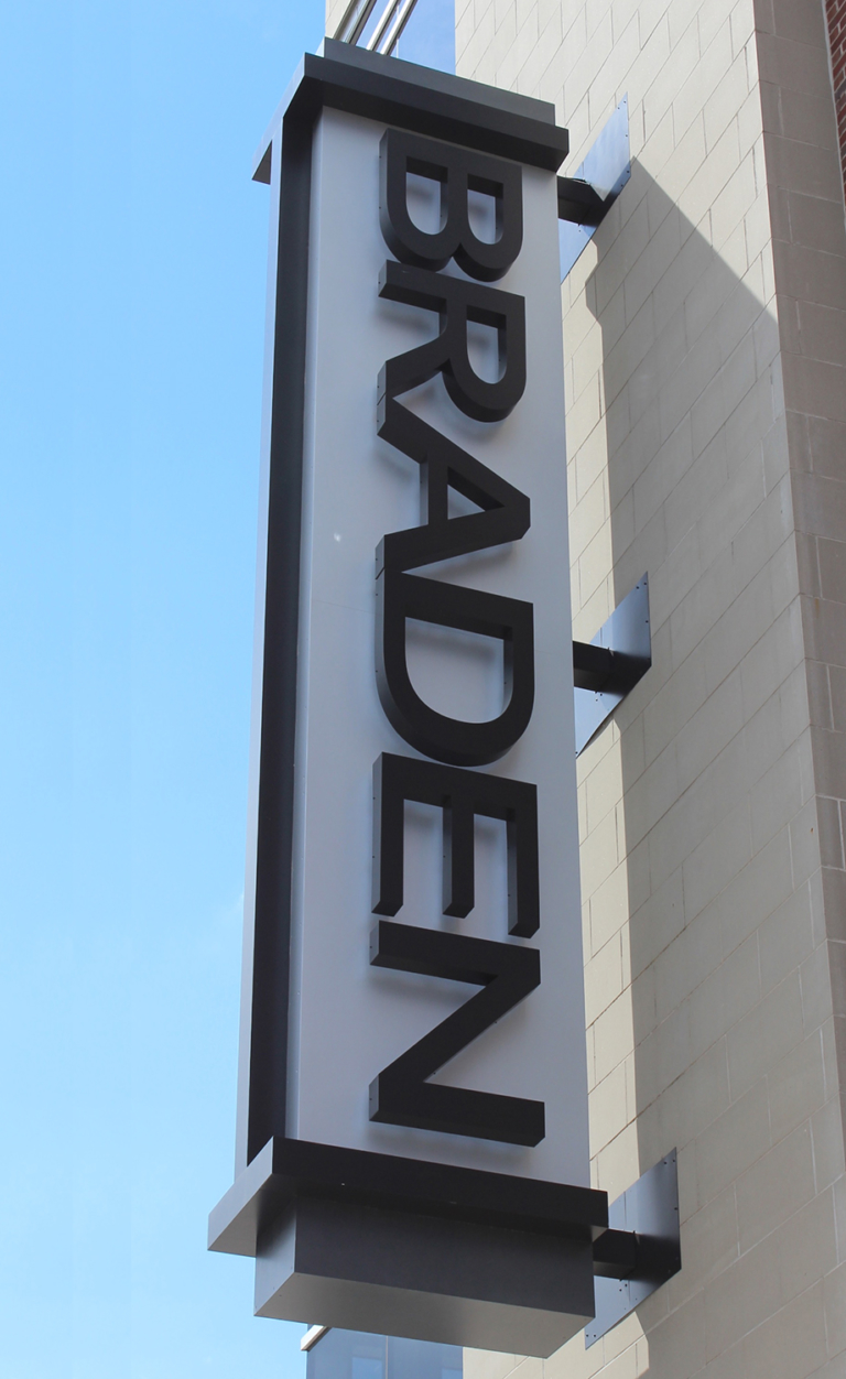Braden Projecting Channel Letter Sign