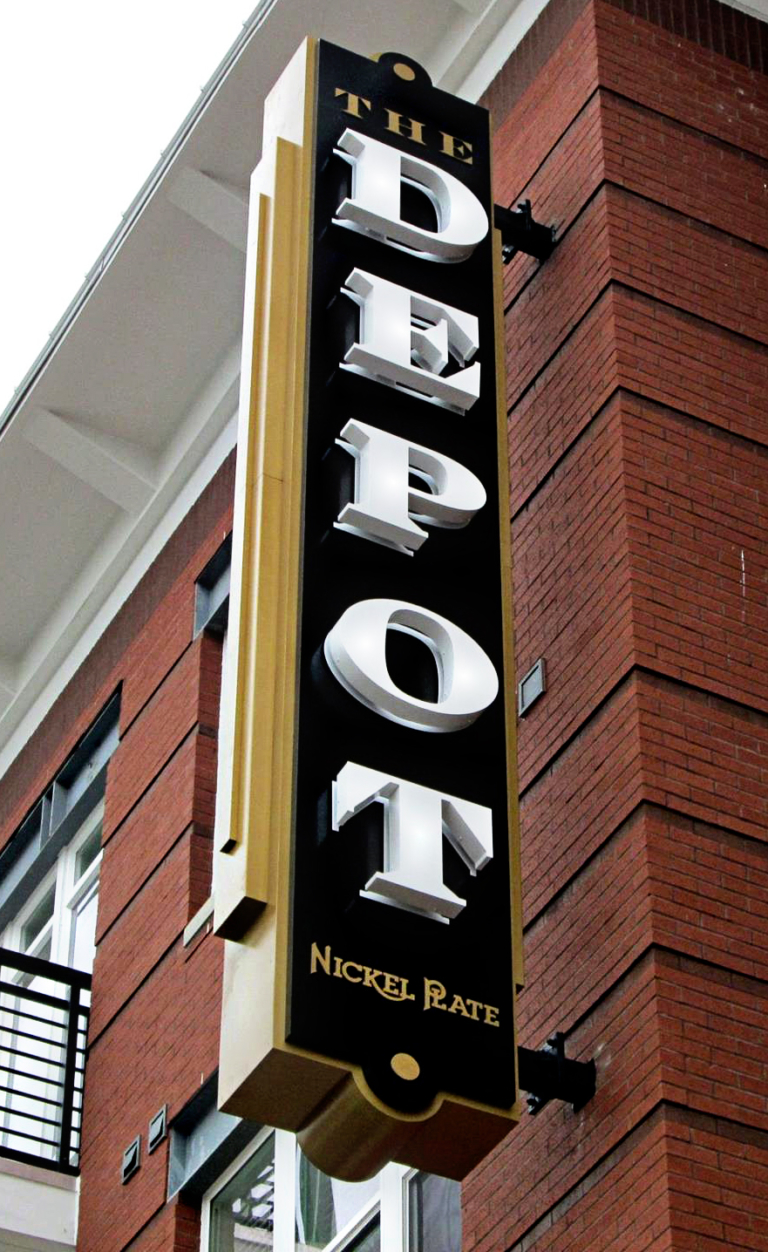 The Depot Projecting Channel Letter Sign