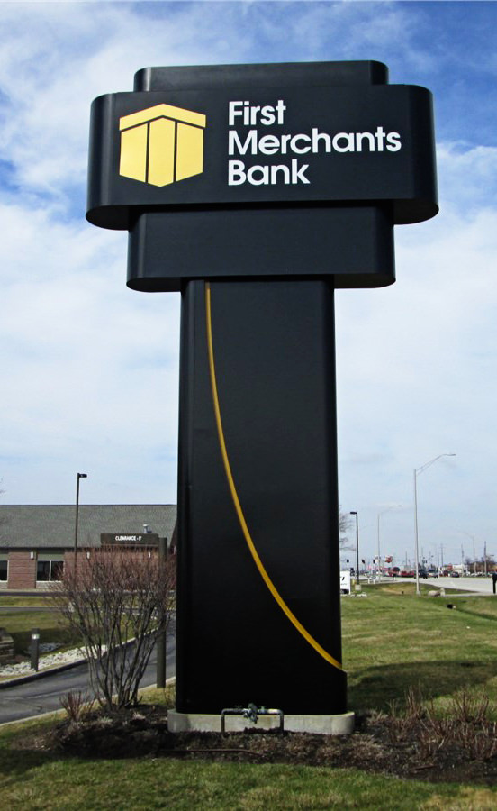First Merchant Bank Pylon Sign
