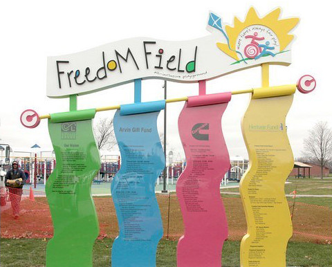 Freedom Field Playground Sign
