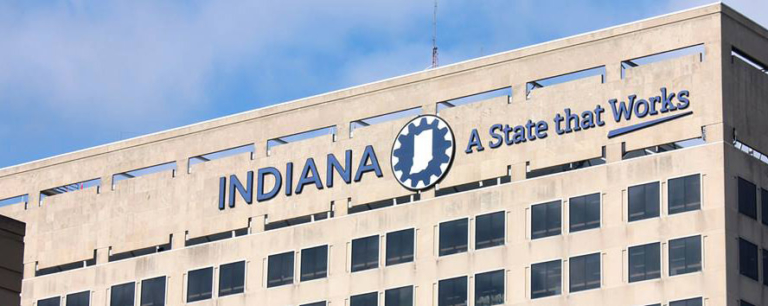 Indiana: A State that Works Sign