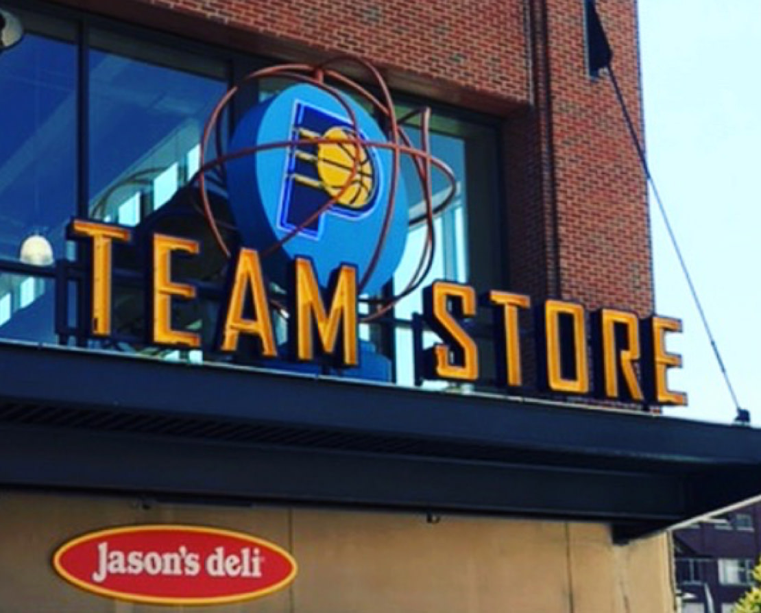 Indiana Pacers Team Store Sign