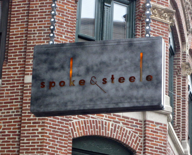 Spoke & Steele Projecting Sign