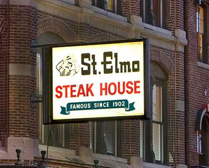 St Elmo Steak House Sign