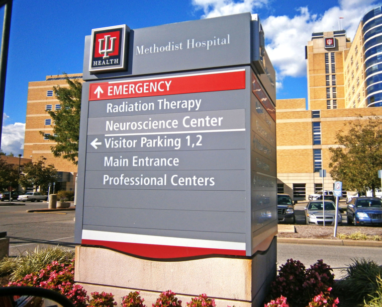IU Health Directional Sign