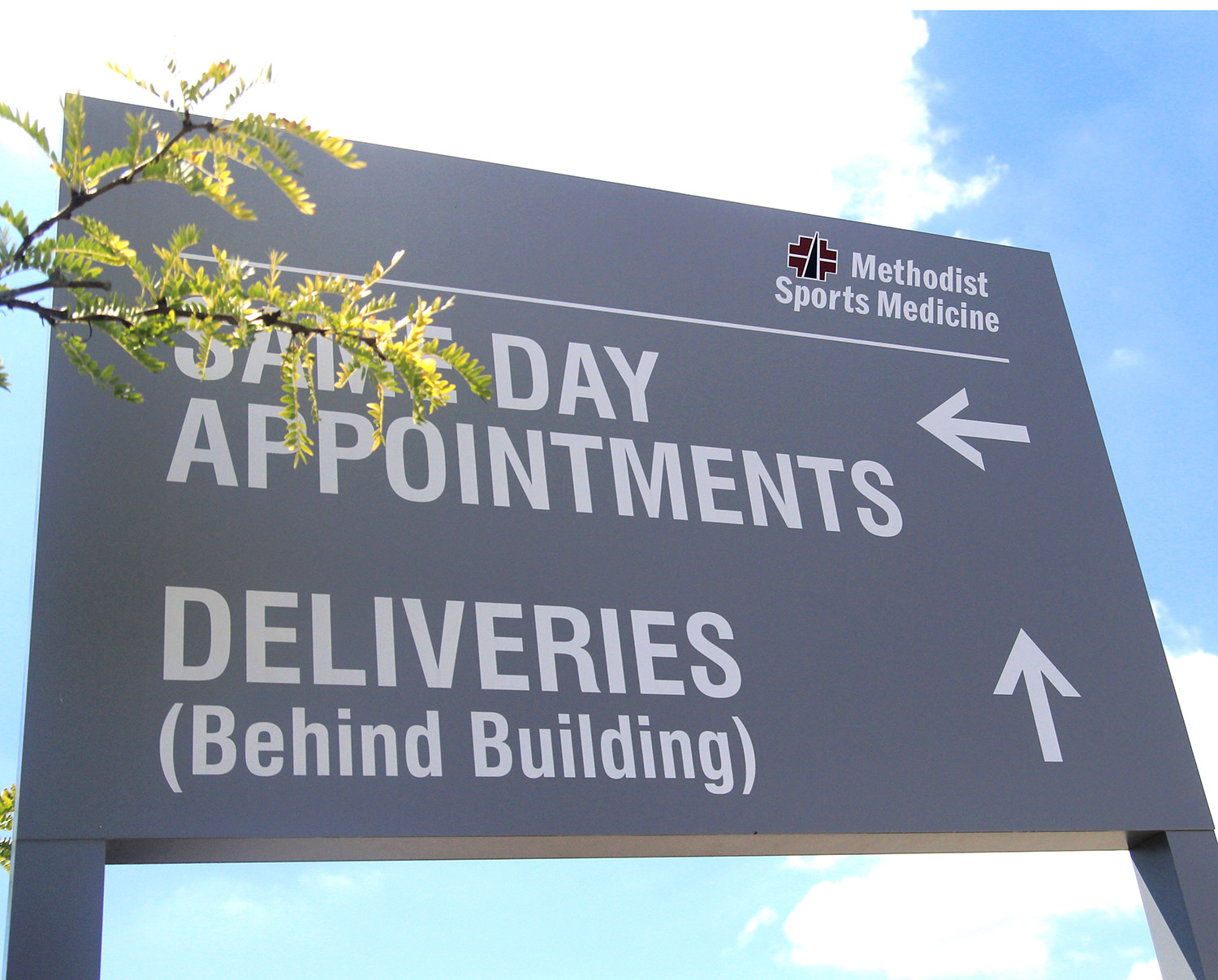 Methodist Sports Marketing Wayfinding Sign